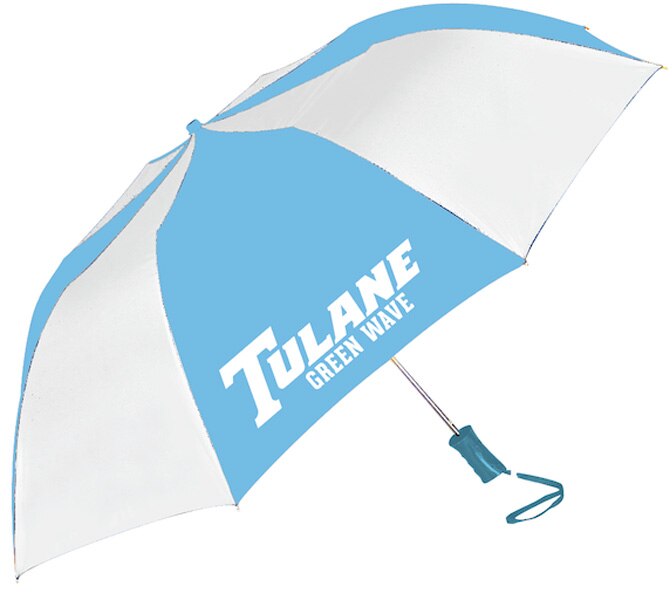 Tulane Green Wave "The Sport" 2-Tone Emblematic Umbrella Automatic Folding 48" Coverage