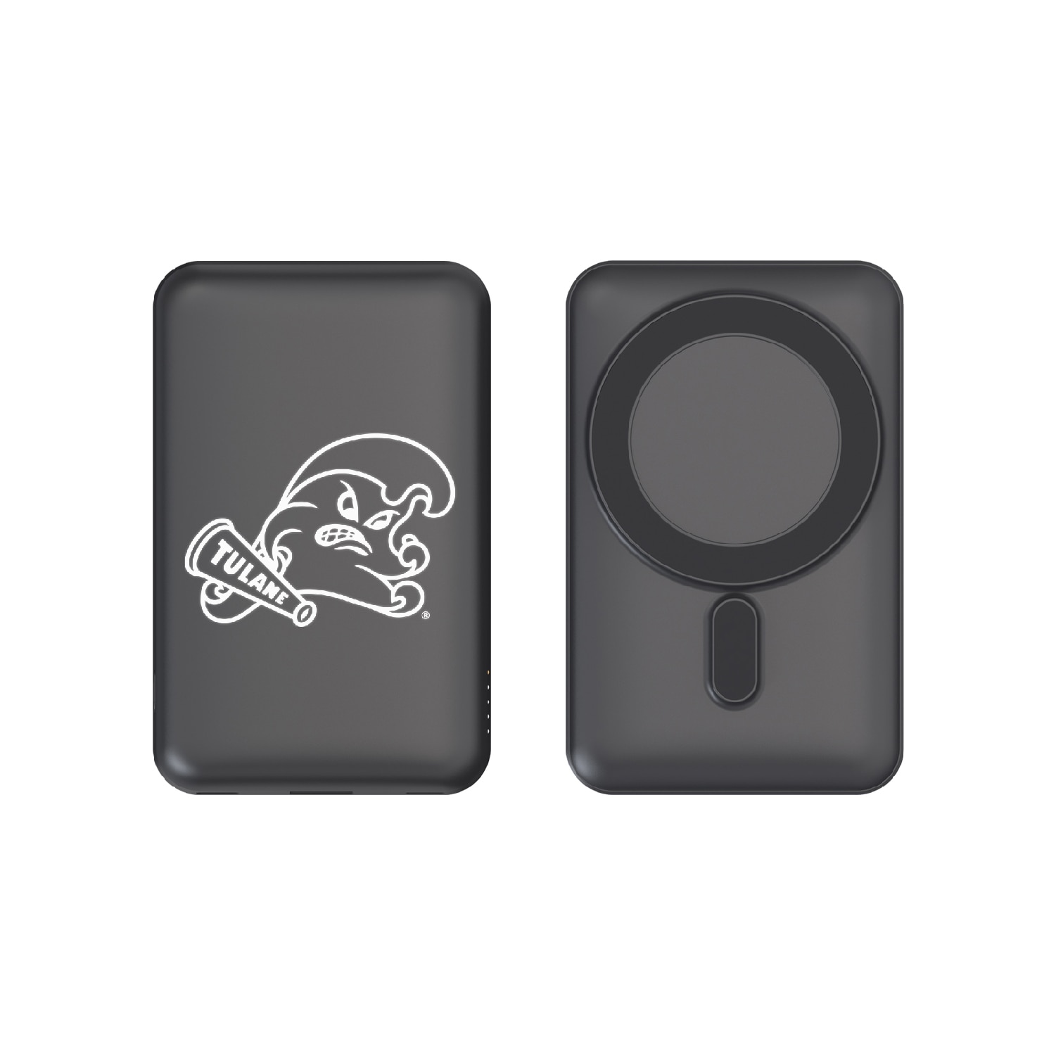 Tulane University Mag Safe Compatible Power Bank, Black, Alumni