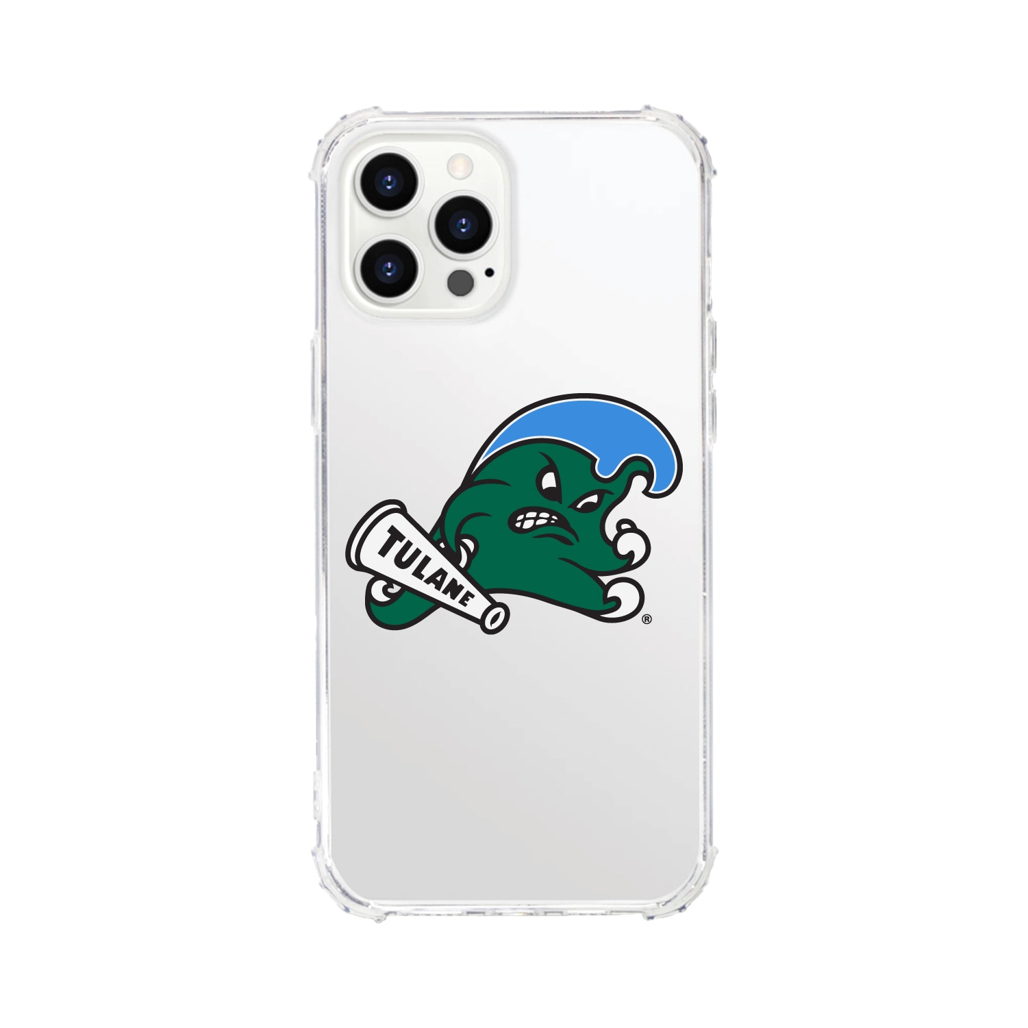 Tulane University- Clear Tough Edge Phone Case, Classic - iPhone 15