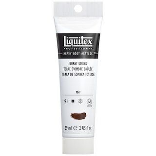 Liquitex Professional Heavy Body Acrylic Color, 2 oz. Tube, Burnt Umber