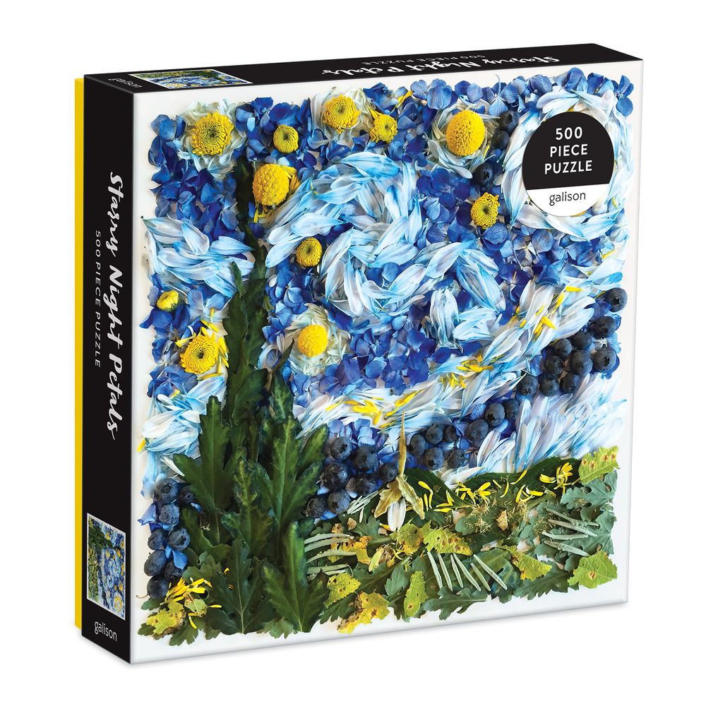 Galison Starry Night Petals 500 Piece Puzzle