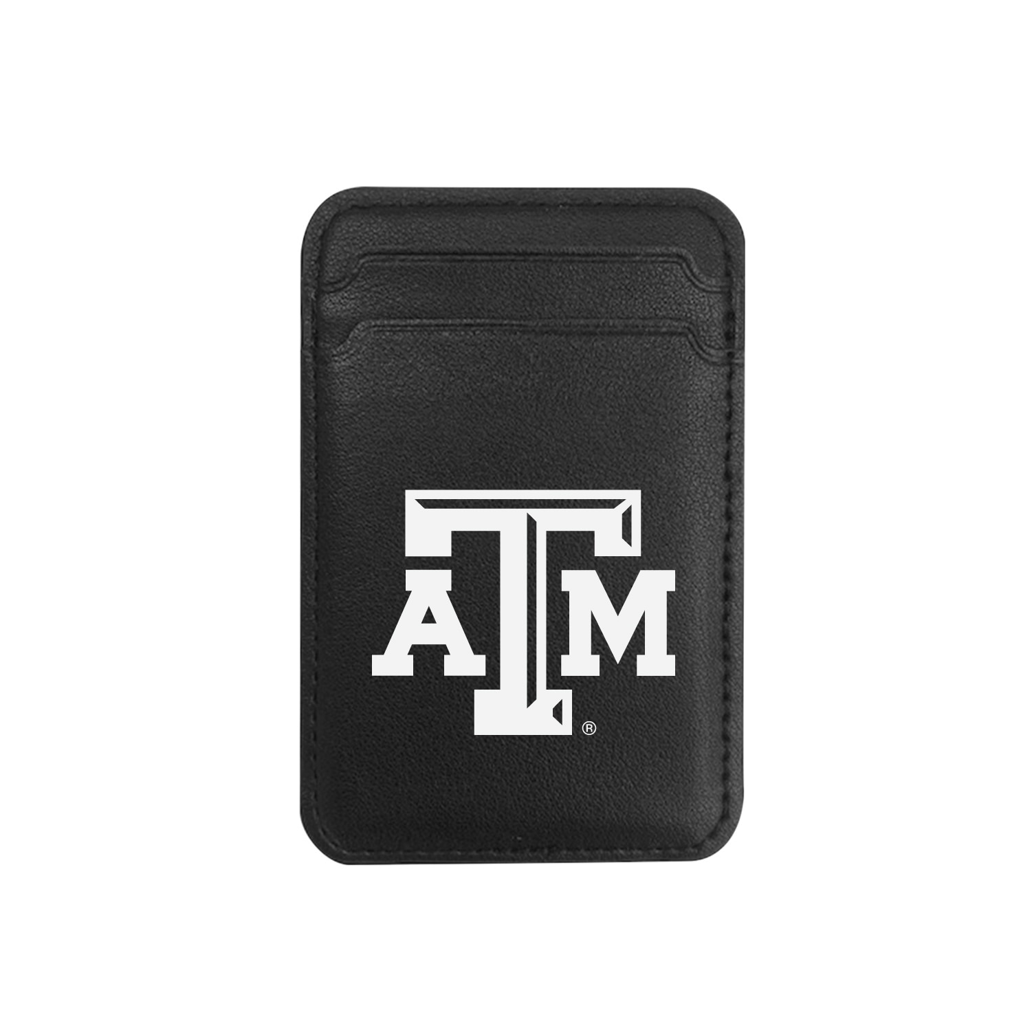 Texas A&M University - Leather Wallet Sleeve (Top Load, Mag Safe), Black, Classic V1