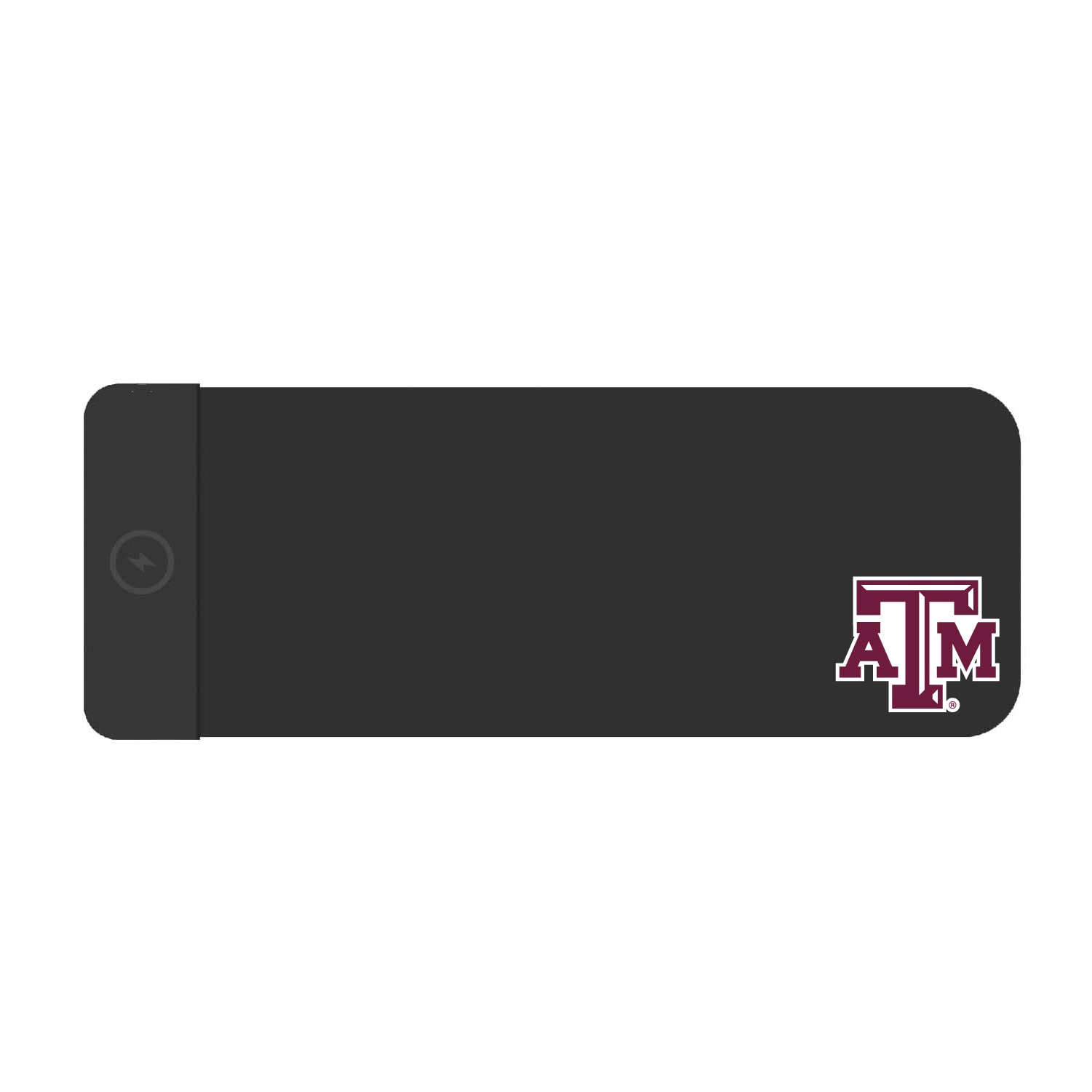 Texas A&M University Cloth Wireless Charging Desk Mat, Black, Classic V1