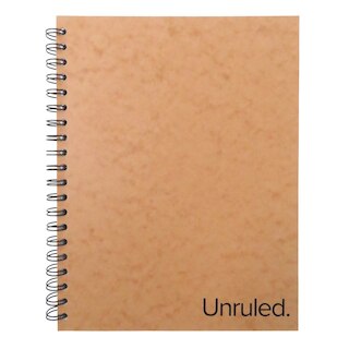 UNRULED CLASSIC NOTEBOOK, 70 WHITE UNRULED PAGES OF 60LB PAPER