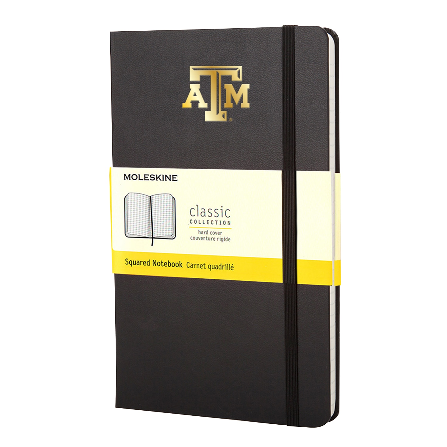 Moleskine Large Black Square School Name Foil Journal