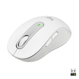 Logitech Signature M650 L Full Size Wireless Mouse- Off white
