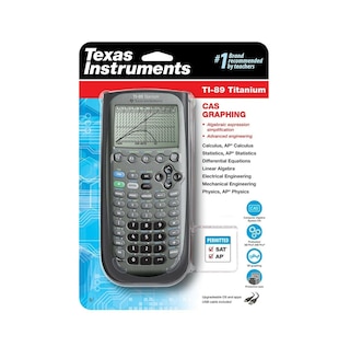 TI 89 Graphing Caclulator. The most advanced TI Graphing Handheld. Ideal for calculus! Now includes USB cable for computer connectivity. 4 AAA batteries. Back-up lithium battery. CBL2 and CBR compatible