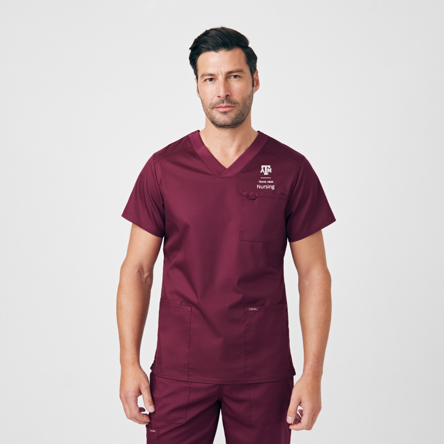 ProFlex Mens 3-Pocket V-Neck Scrub Top (LT109 Logoed)