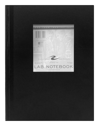 Chemistry Lab Book 5x5 Black 60 Sheets