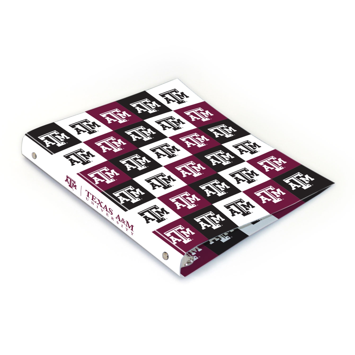Texas A&M Full Color 2 sided Imprinted Flexible 1" Spirit 1 Binder 10.5" x 11.5"