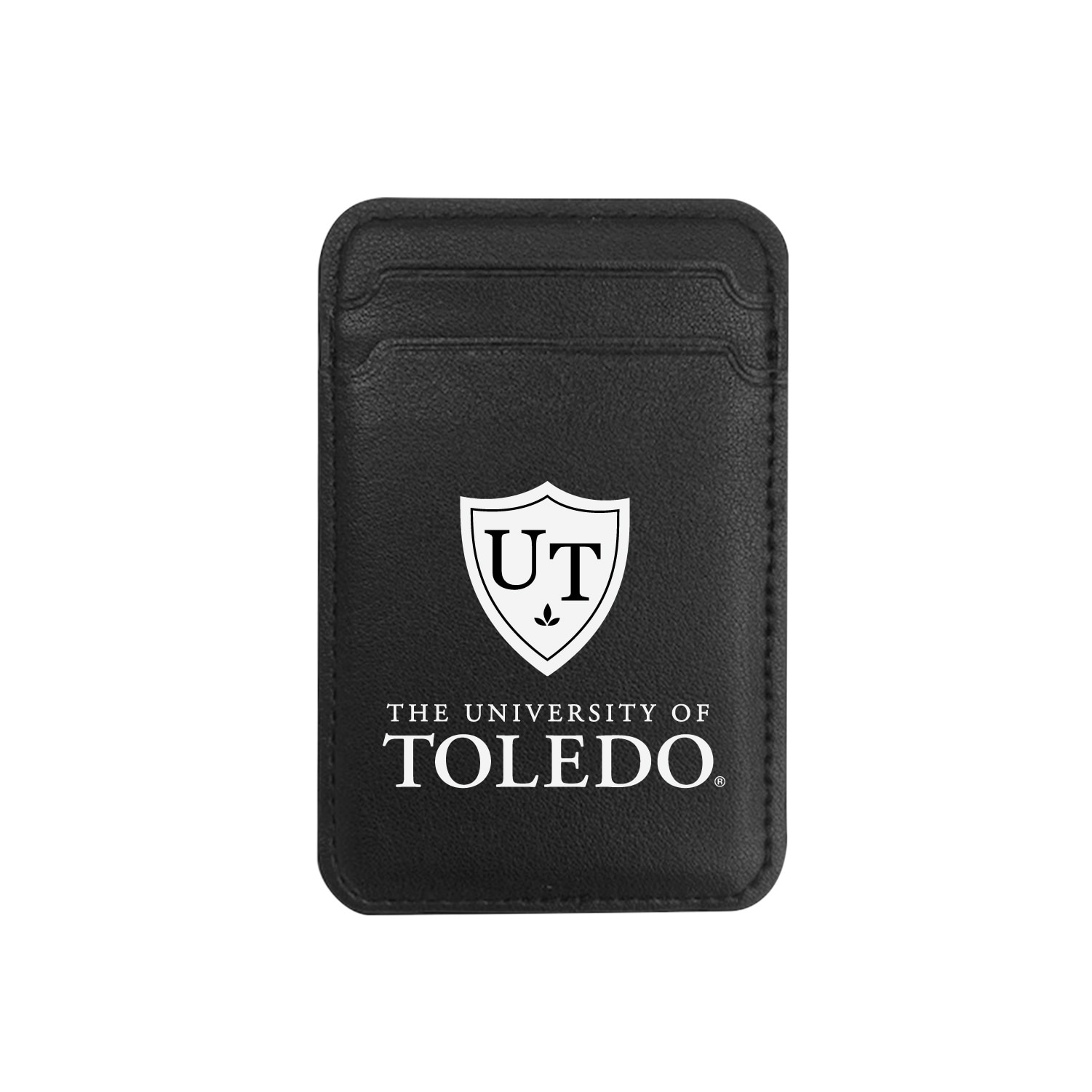 University of Toledo V2 - Leather Wallet Sleeve (Top Load, Mag Safe), Black, Classic V1