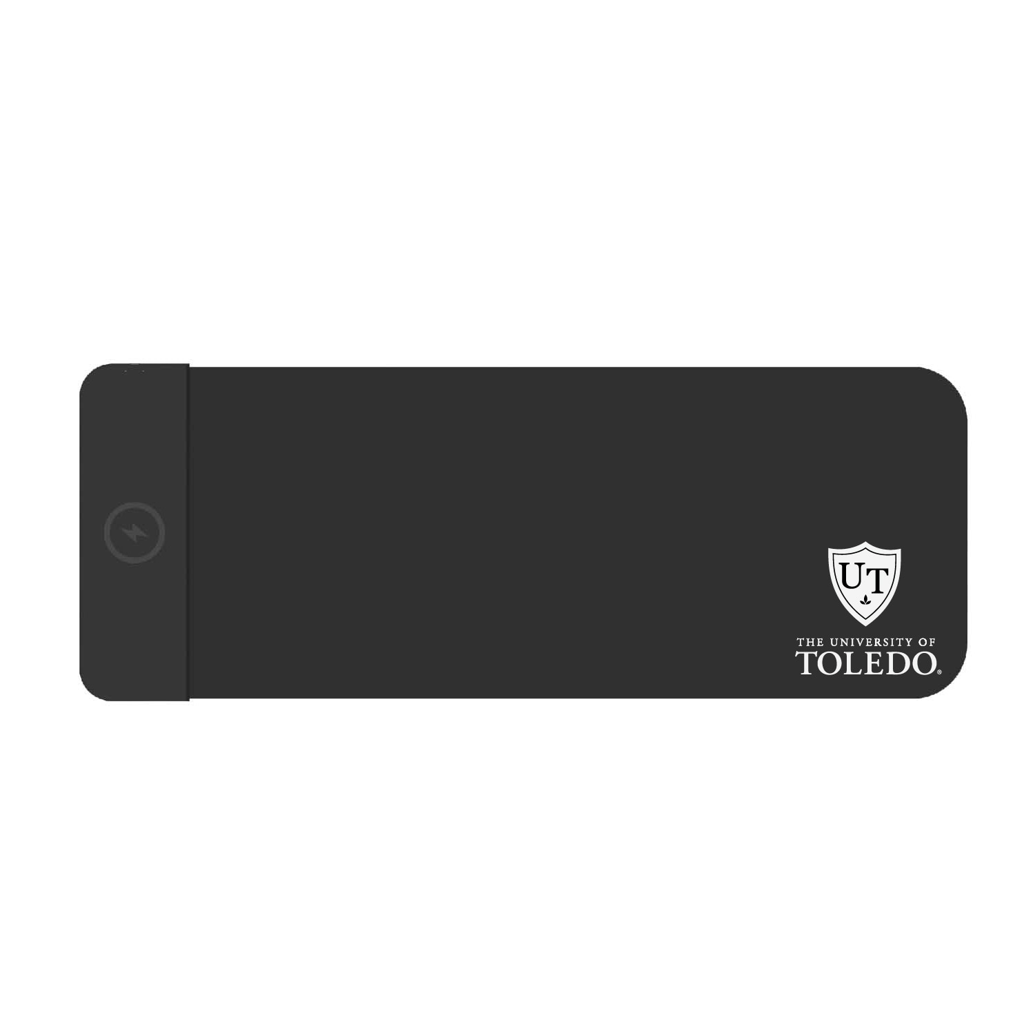 University of Toledo Cloth Wireless Charging Desk Mat, Black, Classic V1