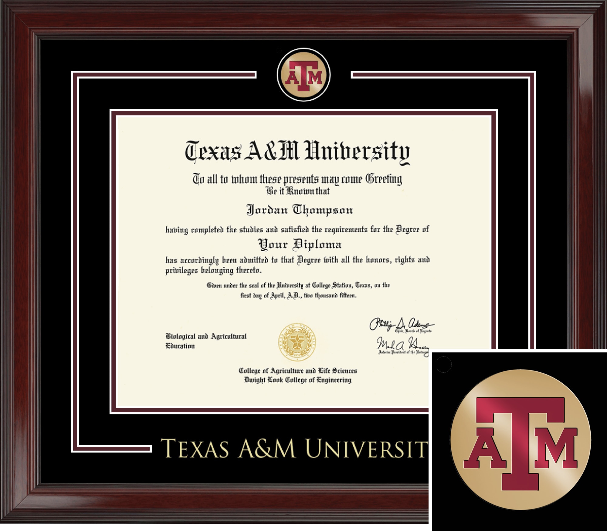 Church Hill Classics, Presidential, 8x10, Walnut, Diploma Frame