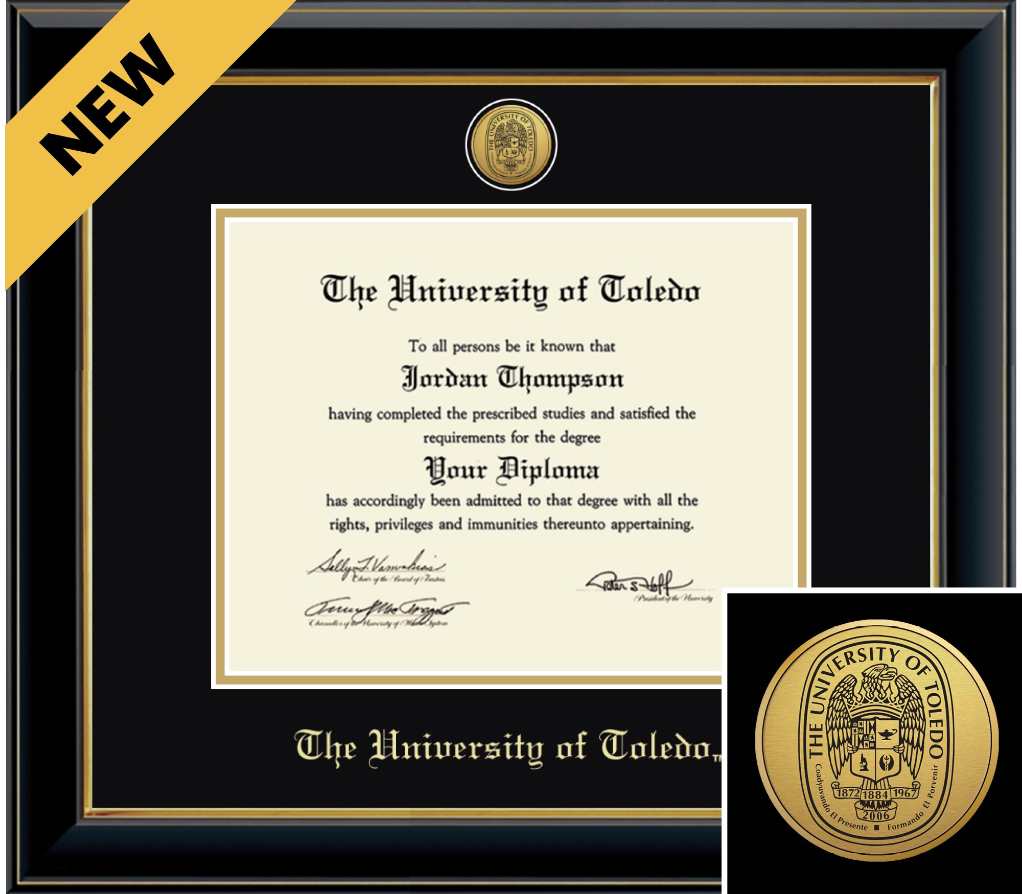 Church Hill Classics Onyx 8x10 Black Diploma Frame
