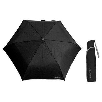 Nautica A/O A/C Folding Umbrella - Black