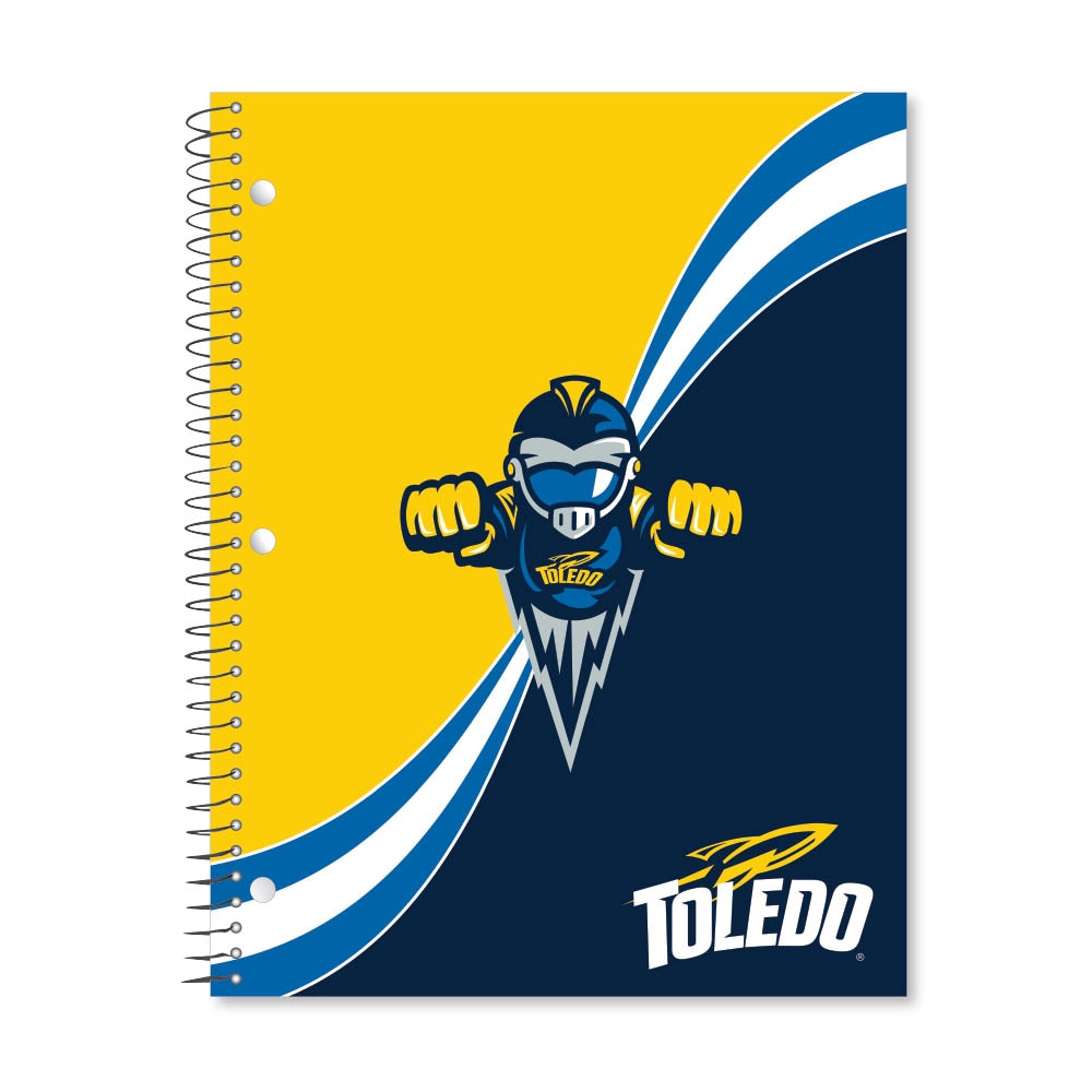 Digi Curve Divide 1 Subject 11"x8.5" 70 Count College Ruled Spiral Notebook