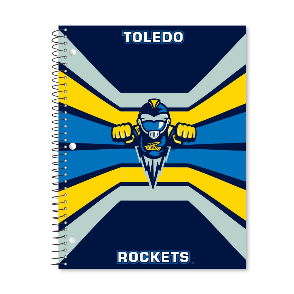 Digi Color Warp 1 Subject 11"x8.5" 70 Count College Ruled Spiral Notebook