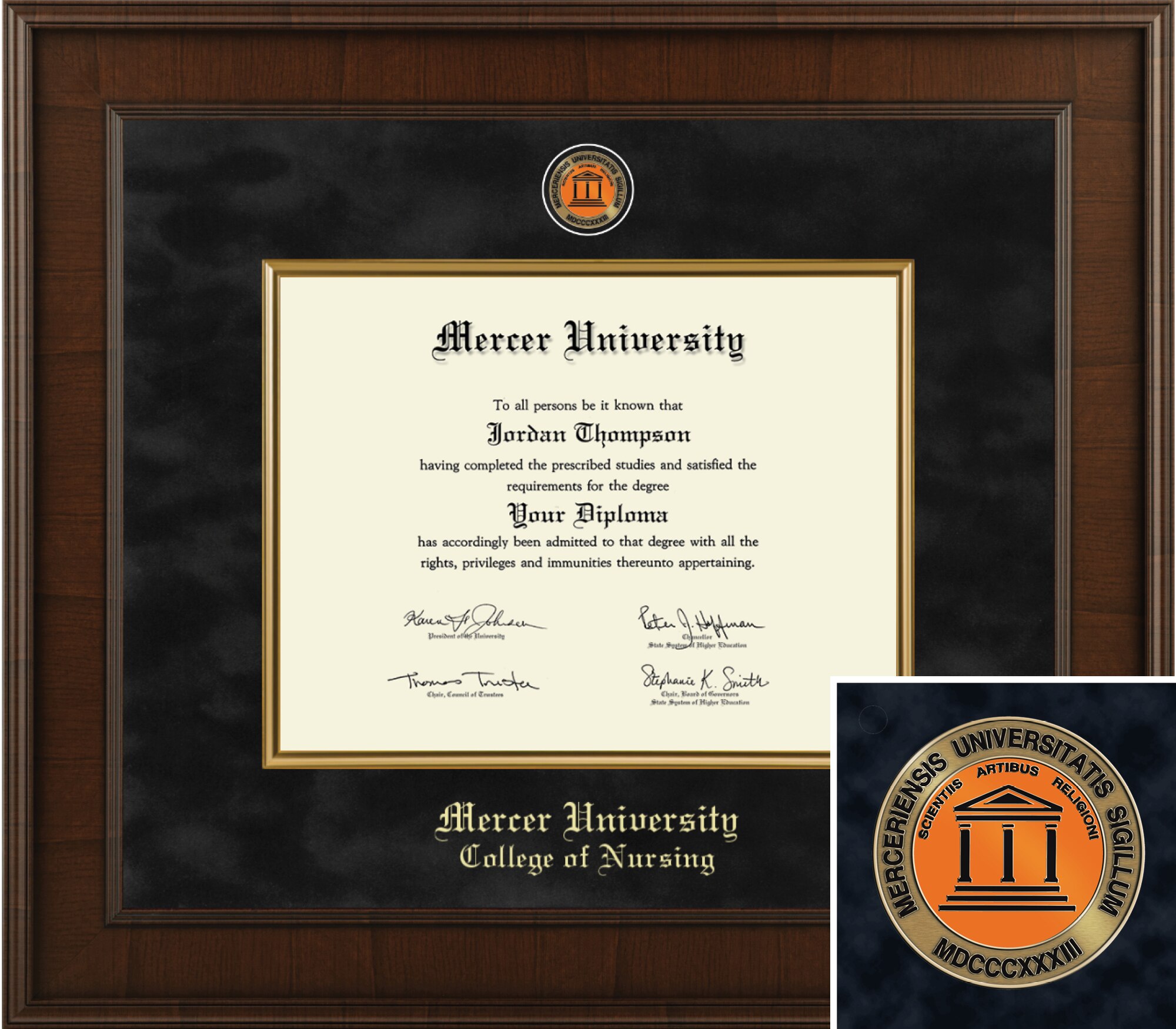 Church Hill Classics Presidential Nursing Diploma Frame
