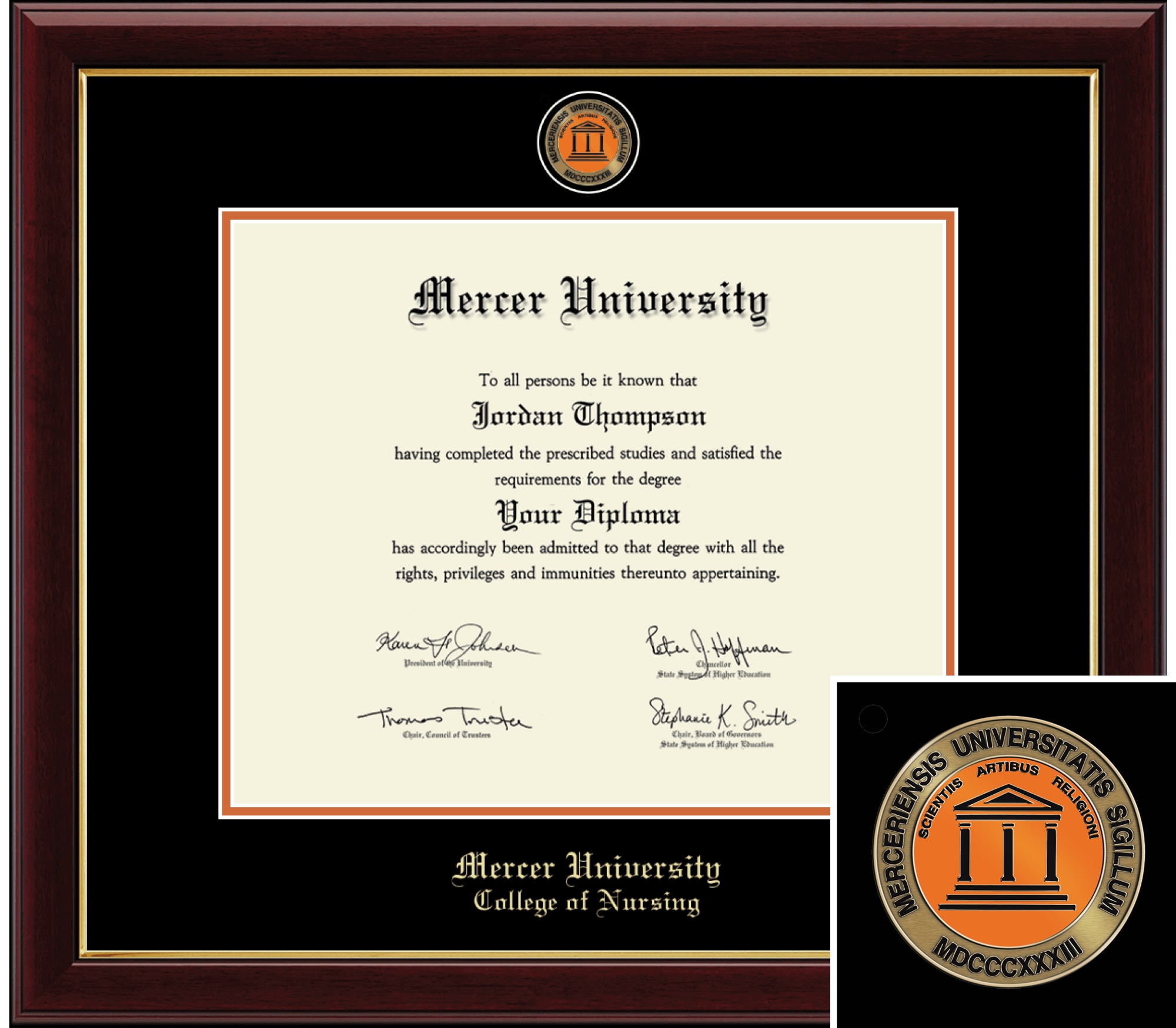 Church Hill Classics, 8.5x11, Masterpiece, Cherry, Nursing, Diploma Frame