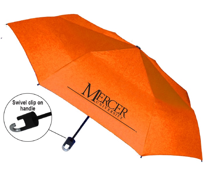 Storm Clip Mini Folding Emblematic Solid Umbrella 42" Coverage