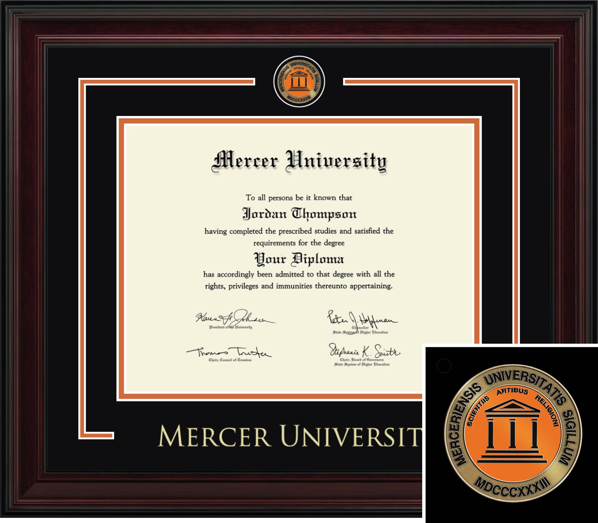 Church Hill Classics Showcase 8.5x11 Cherry Diploma Frame