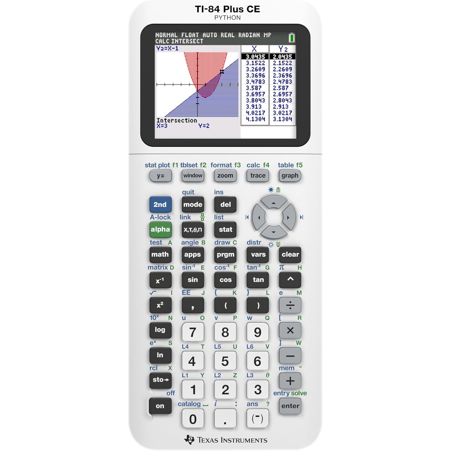 Texas Instruments TI-84 Plus CE Graphing Calculator (White)
