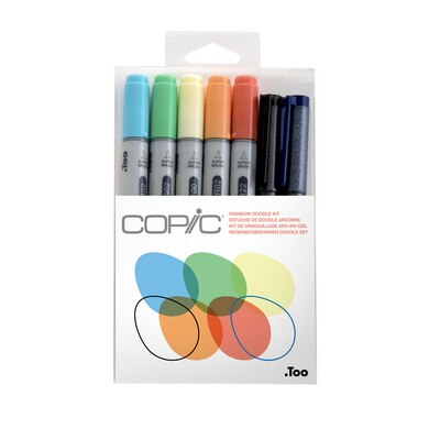 Copic Doodle Set - Rainbow Doodle Kit, Set of 7