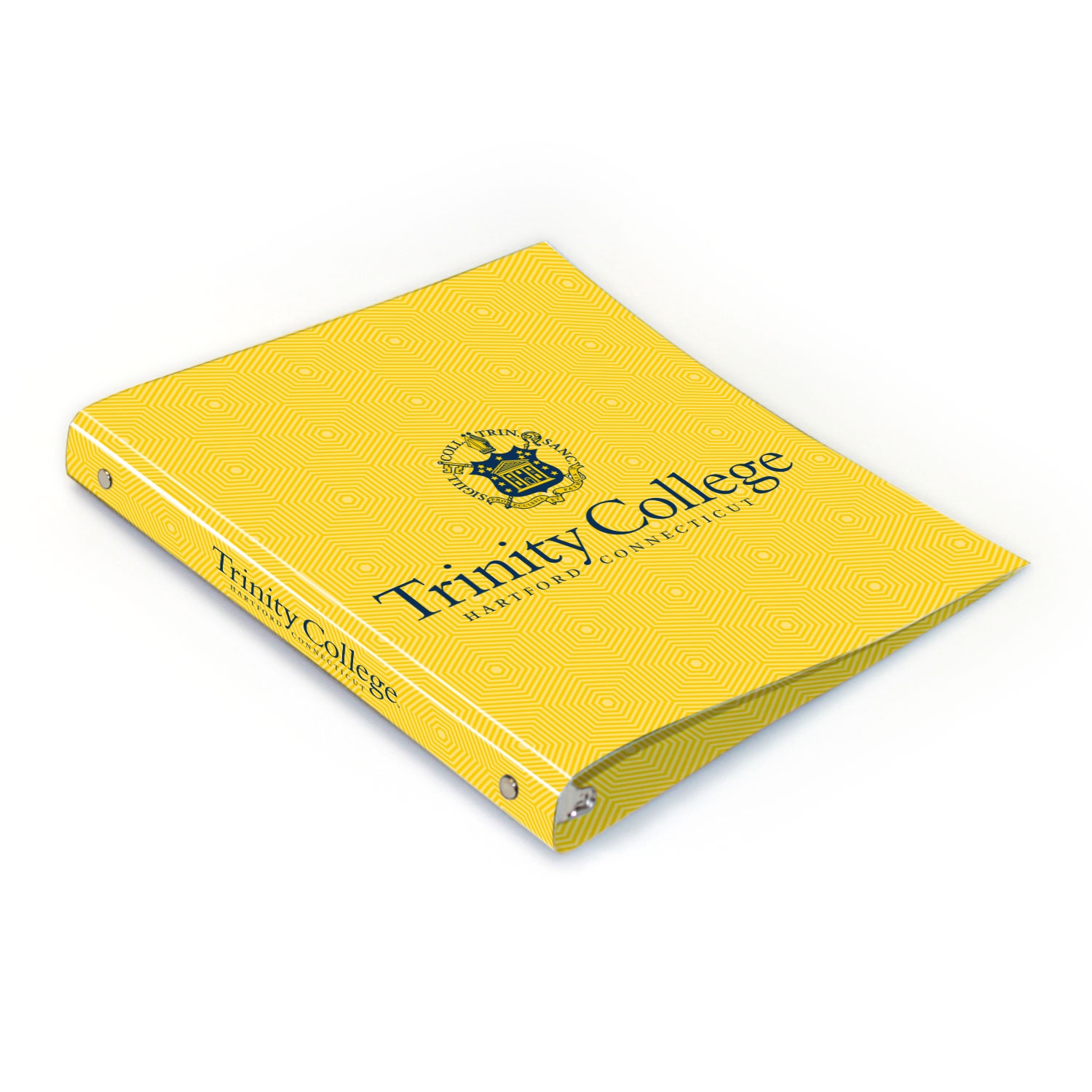Trinity College Full Color 2 sided Imprinted Flexible 1" Logo 1 Binder 10.5" x 11.5"