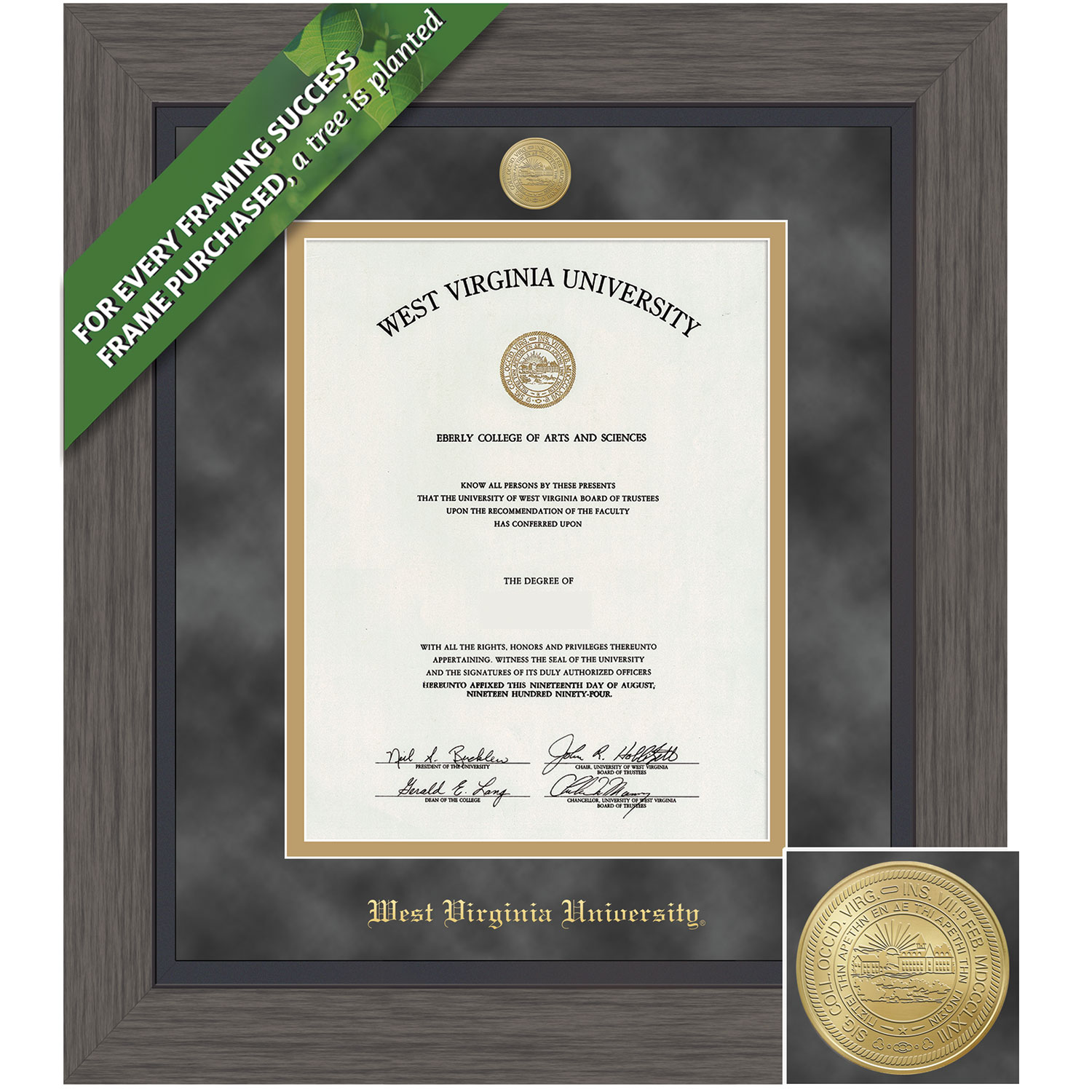 Framing Success 14 x 11 Greystone Gold Medallion Bachelors, Masters Diploma Frame