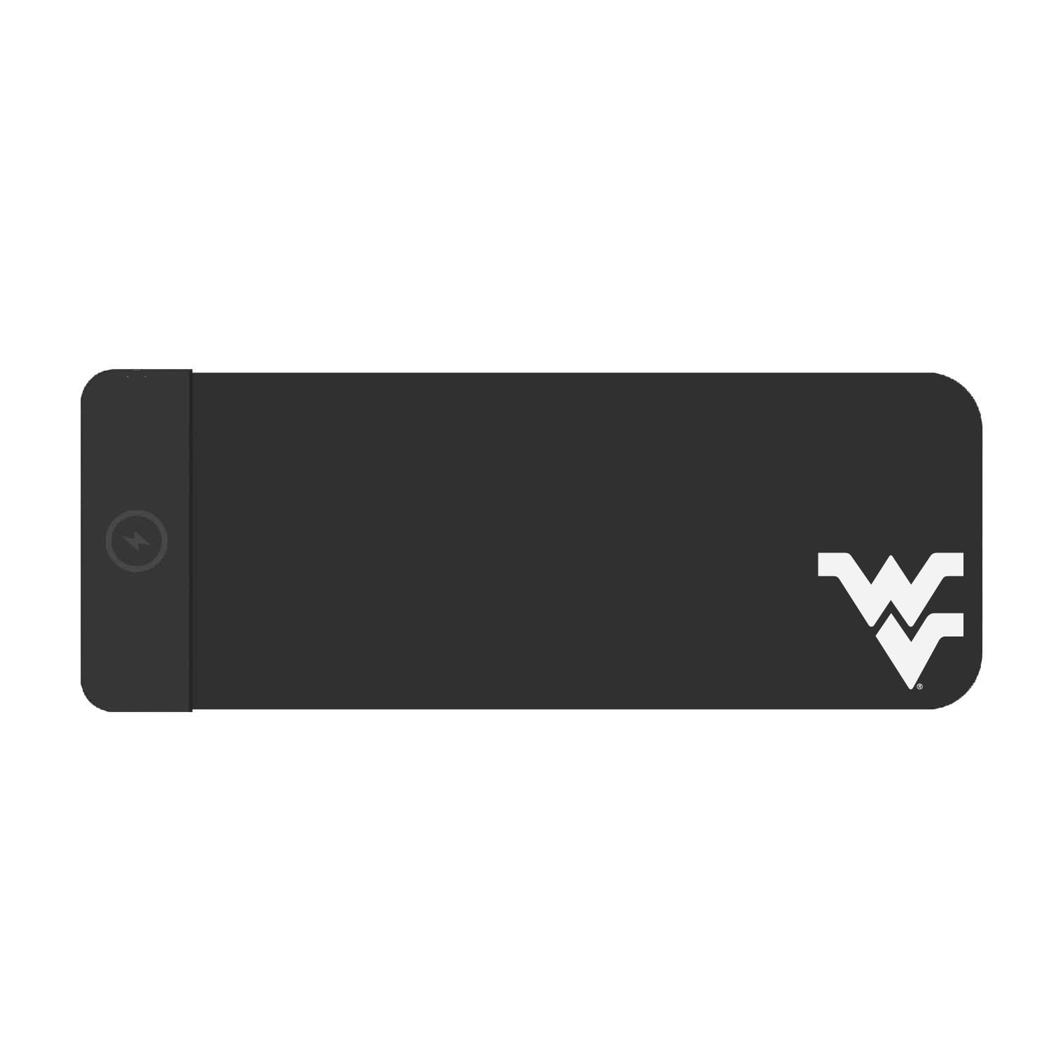 West Virginia University Cloth Wireless Charging Desk Mat, Black, Classic V1