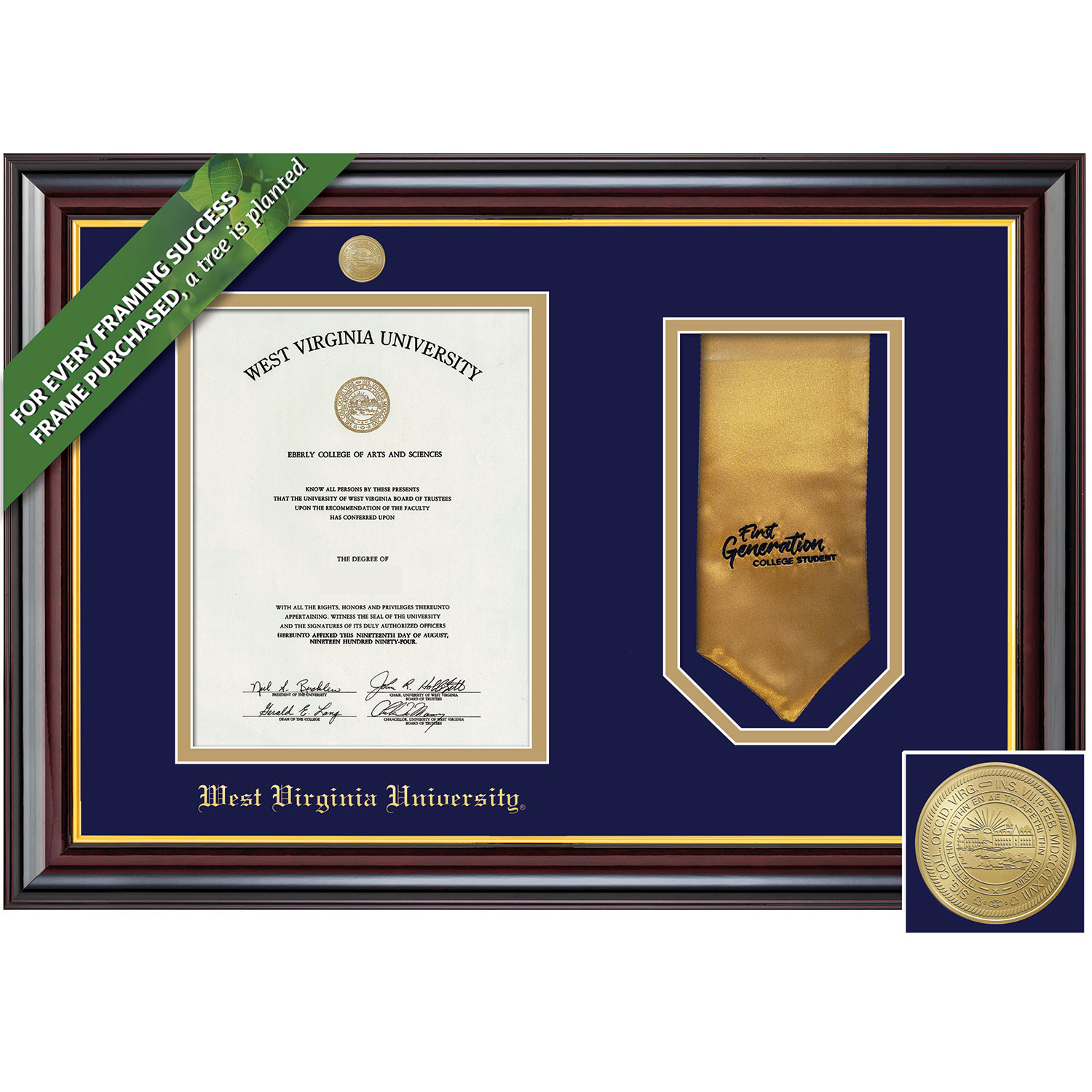 Framing Success 14 x 11 Windsor Medallion Bachelors, Masters Diploma/Stole Frame