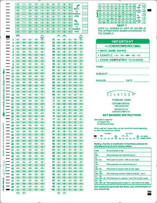 Scantron Form 22000