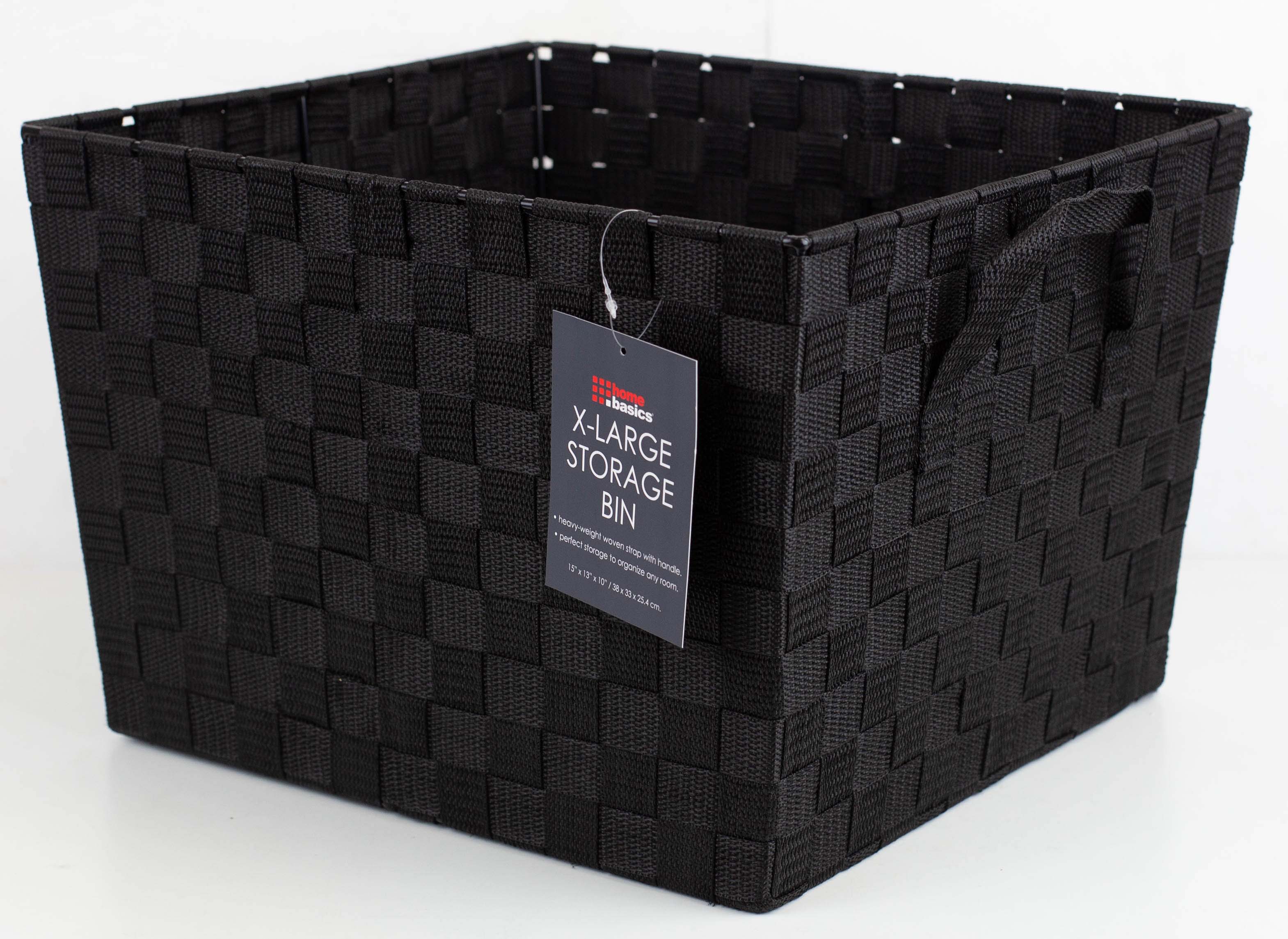 Woven Strap Bin XL Black
