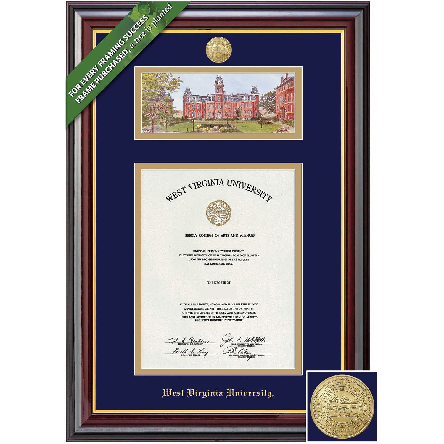 Framing Success 14 x 11 Windsor Gold Medallion Bachelors, Masters Diploma/Litho Frame