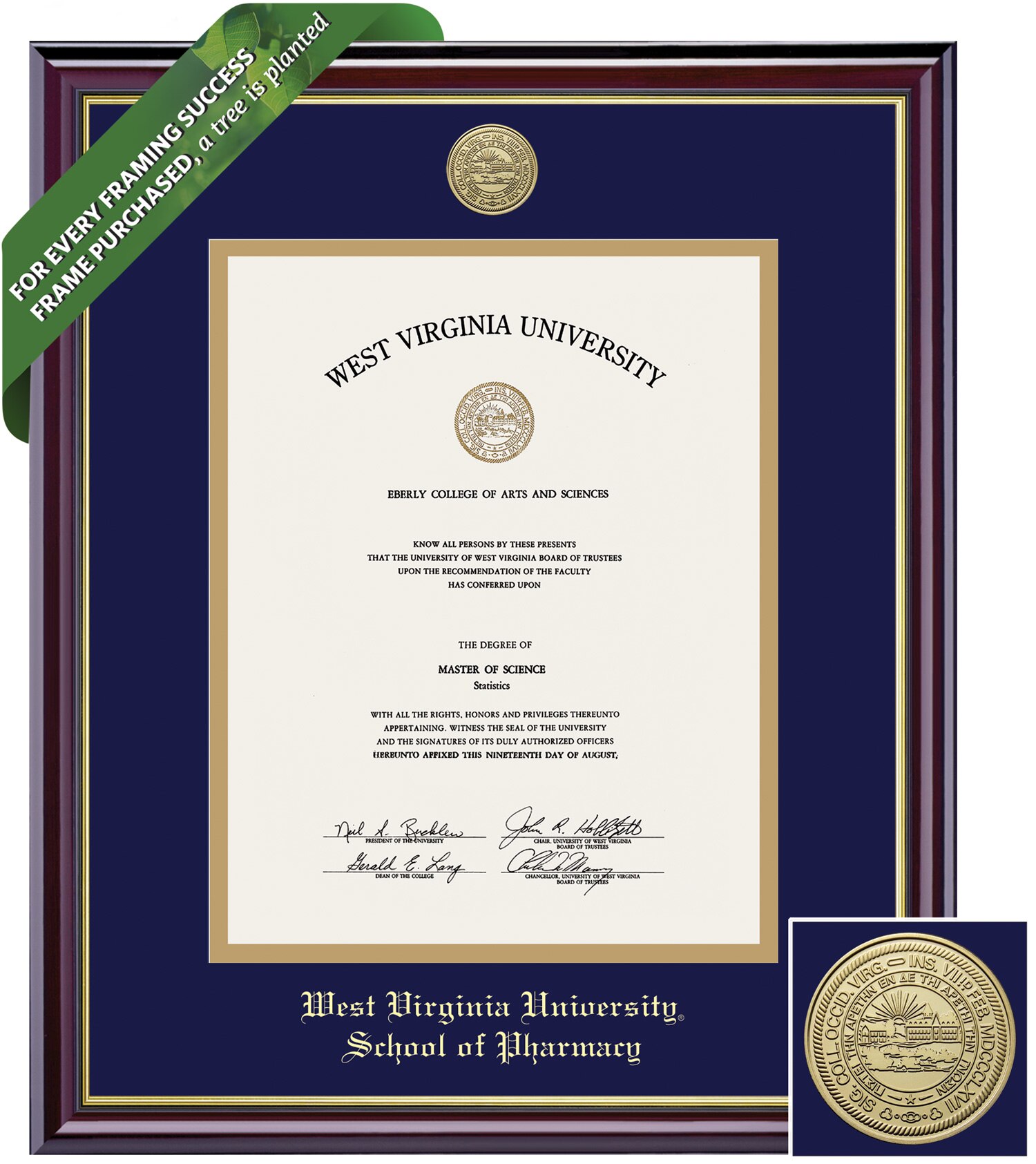 Framing Success 14 x 11 Windsor Gold Medallion Pharmacy Diploma Frame