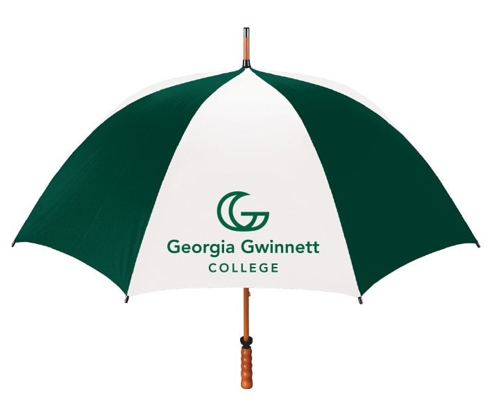 Georgia Gwinnett College "The Eagle" Sporty Wood Shaft Golf Umbrella 62"