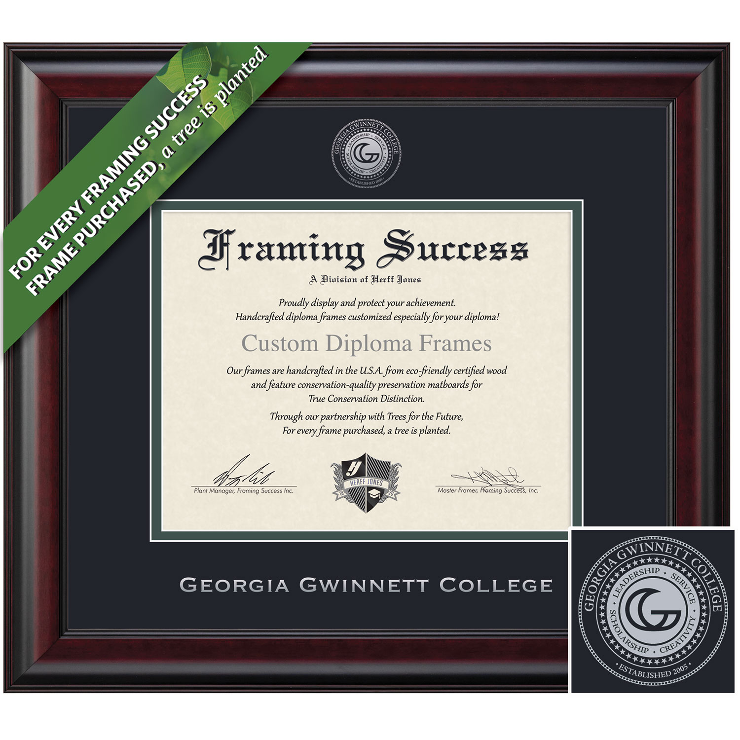 Framing Success 11 x 14 Classic Silver Embossed School Seal Bachelors Diploma Frame