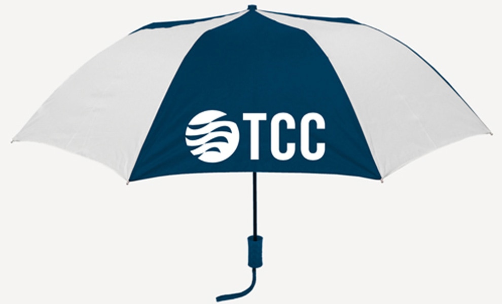 "The Sport" 2-Tone Emblematic Umbrella Automatic Folding 48" Coverage
