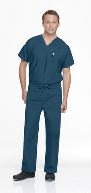 Reversible V-Neck Classic Fit Solid Scrub Top