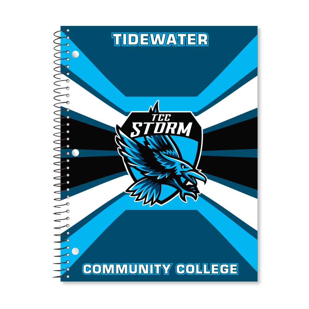 Digi Color Warp 1 Subject 11"x8.5" 70 Count College Ruled Spiral Notebook