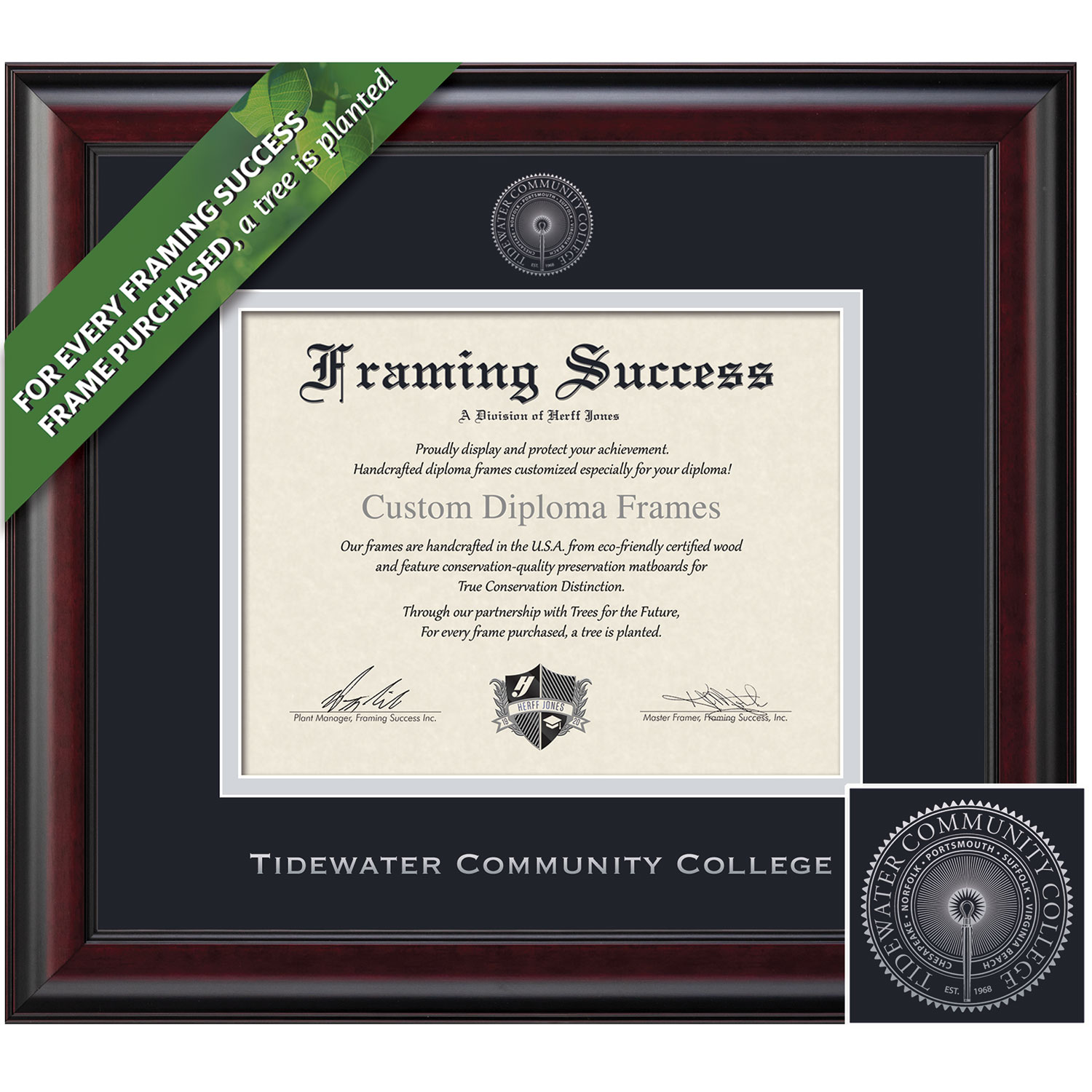 Framing Success 8.5 x 11 Silver Embossed Seal Classic Associates Diploma Frame.