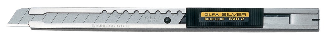 Olfa Stainless Steel Auto-Lock Knife With Snap Off Blades