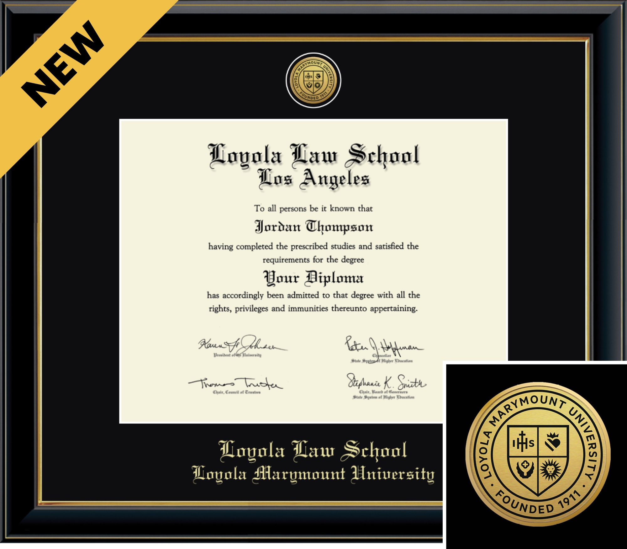 Church Hill Classics Onyx 11x14 Black Diploma Frame