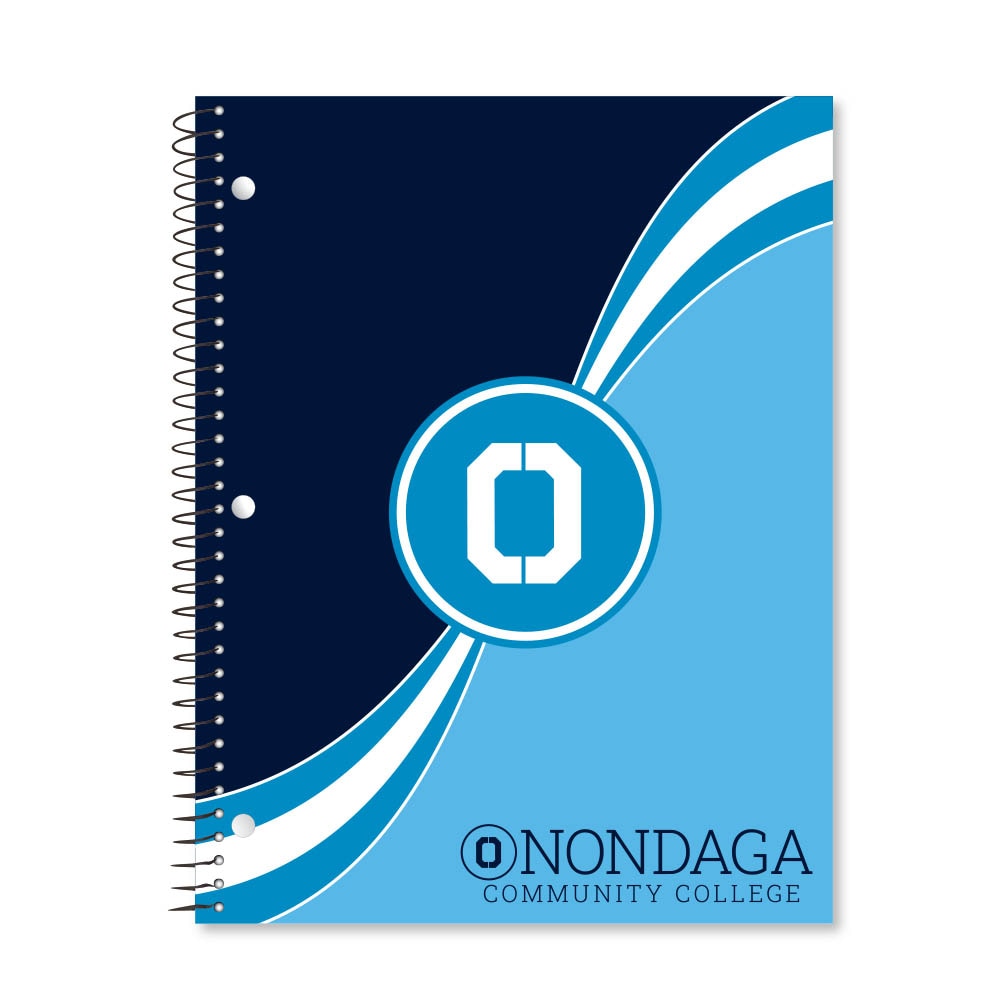 Digi Curve Divide 1 Subject 11"x8.5" 70 Count College Ruled Spiral Notebook