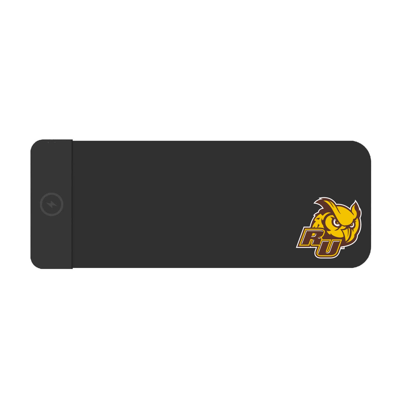 Rowan University Cloth Wireless Charging Desk Mat, Black, Classic V1