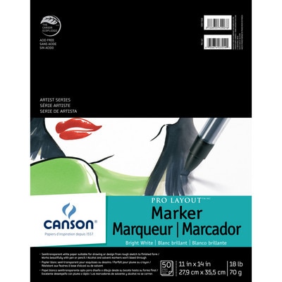 Canson Artist Series Pro-Layout Marker Pad, 11" x 14" 50, Sheets/Pad