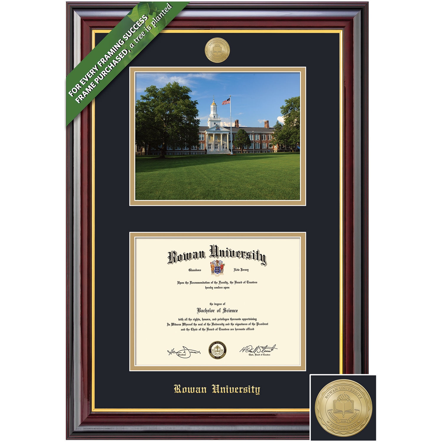 Framing Success 8.5 x 11 Windsor Gold Medallion Bachelors, Masters Diploma/Photo Frame