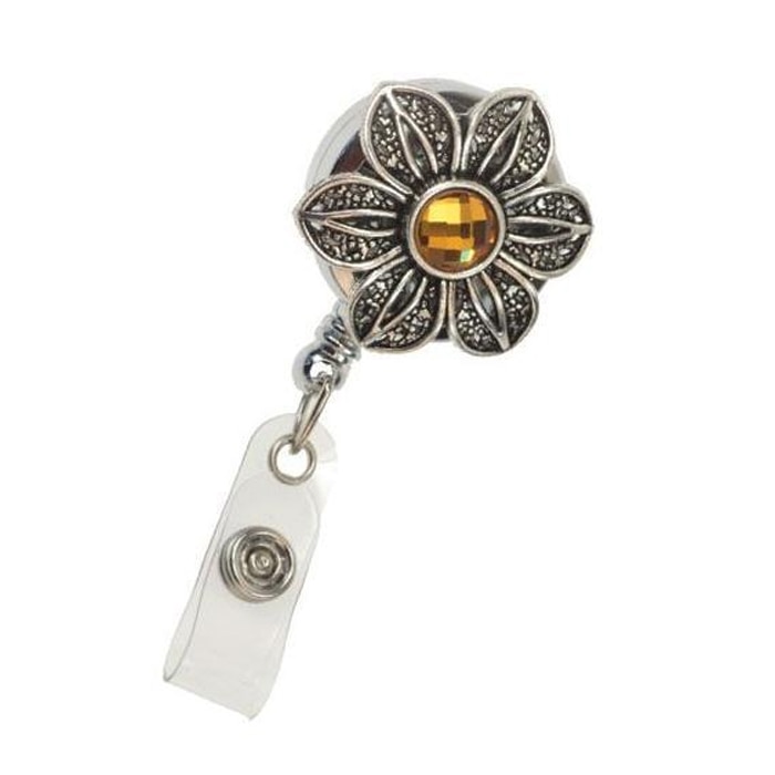 Vintage Flower Badge Reel Jewl