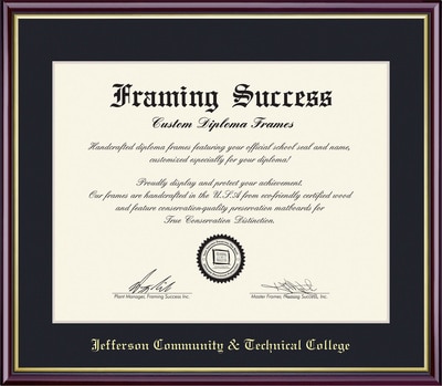 Framing Success 7 x 9 Academic Gold Embossed School Name Certificate Frame