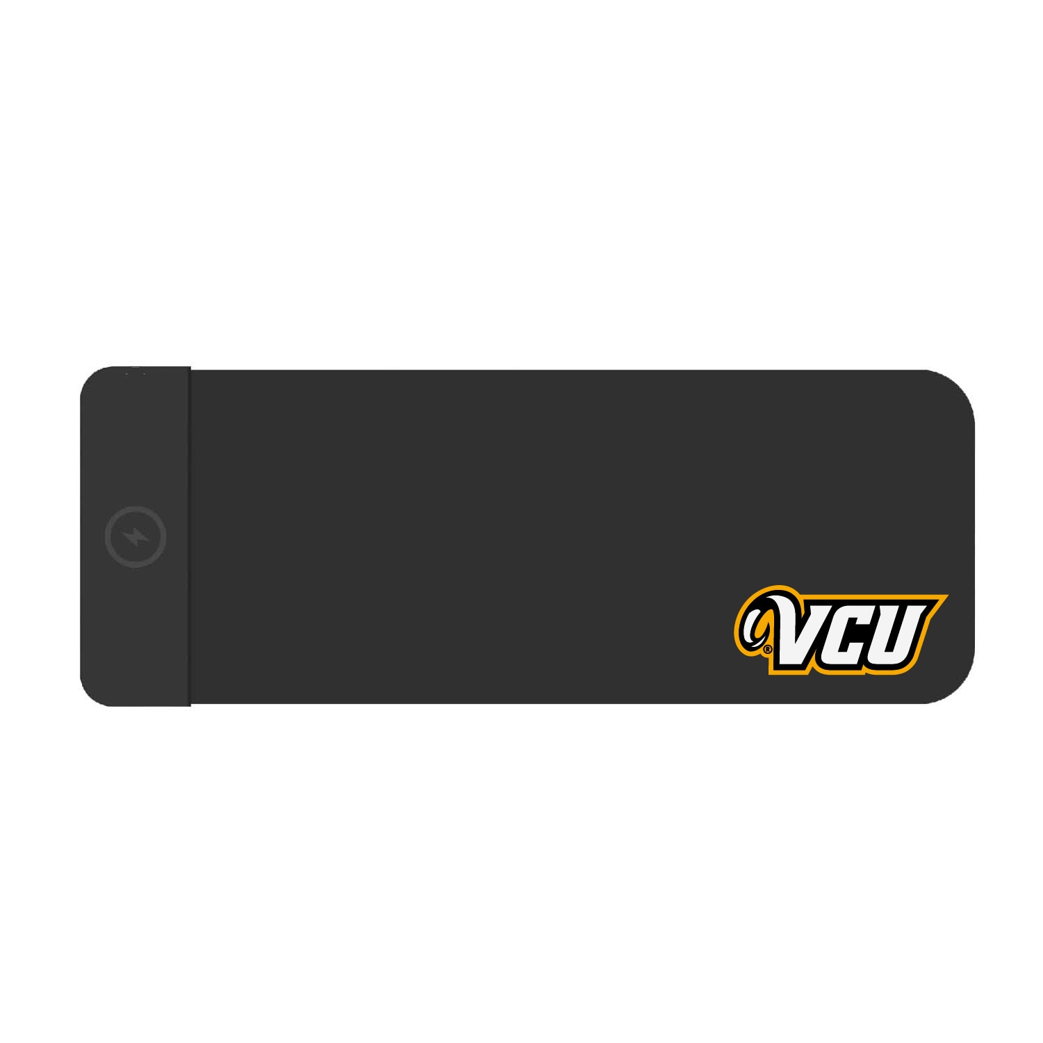 Virginia Commonwealth University Cloth Wireless Charging Desk Mat, Black, Classic V1